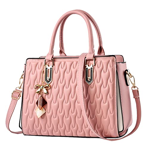 Handtaschen Damen Handgelenkstaschen Schultertaschen Henkeltaschen Schultertaschen Damen Handtasche Frauen Luxus Tote Bag Hohe Qualität Modische Klassische Steppung Quadrat Tote Bag Frauen Messenger U von CAUYDY