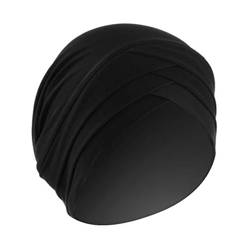 Kopfband Turban für Damen,Turban Damen Weich Slouchy Beanie Mütze Headwear Muslimische Kopftuch Hut Strass Schlafmütze für Haarverlust Cancer Mode Kappe Afrikanisch Kopfwickel Vorgebunden Knot Schlaf von CAUYDY