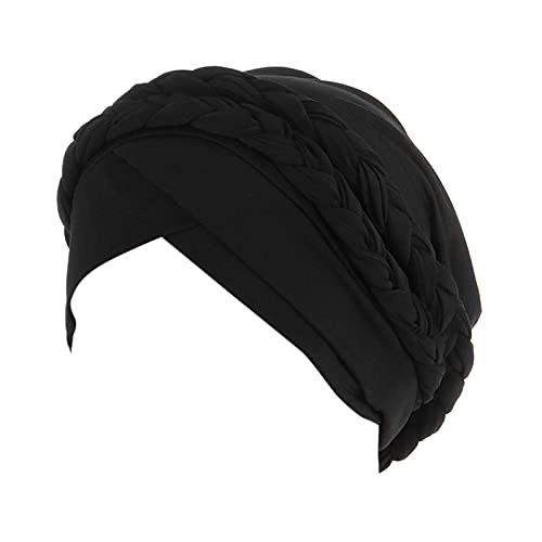 KopftüCher,Turban Damen afrikanische Headwraps vorgebundener Knoten Mode Falten Turban-Hut für Frauen und Mädchen Blume Indische Hijab Hut Kopftuch Haarausfall Wrap Cap Krebs Chemo Mütze Beanie Musli von CAUYDY