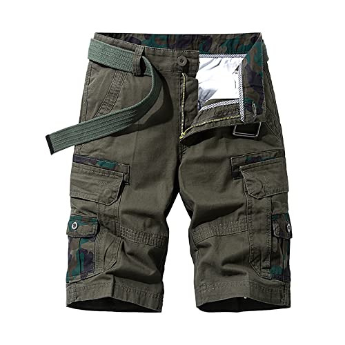 Kurze Hosen Herren Jeans Bermuda Shorts Herren 34 Sommer 7XL Weiß Cargo Größe 64 Kariert Badehose Große Größen Cargo Hosen Männer Cargo Pants Jeans Shorts Sporthose Jogginghose Freizeithose Cargohosen von CAUYDY