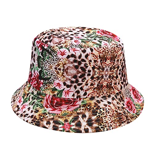 ReisezubehöR,Bucket Hat - Fischerhut für Damen Herren Jungen und Mädchen im Leo Design Uni Unisex Hochwertiger wendbarer Hut perfekt geeignet Frühling Sommer Herbst Fischerhüte Doppelseitig Reversibe von CAUYDY