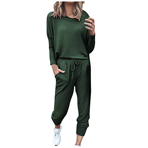 Sommer Outfits Damen Elegant,Damen Jogginganzug 0984 | cooler Fitness-Anzug aus Baumwolle | Trainings-Jacke mit Reißverschluss und Kapuze | Sport-Anzug mit Gummizugbündchen | S-3XL Damen Hausanzug Vel von CAUYDY