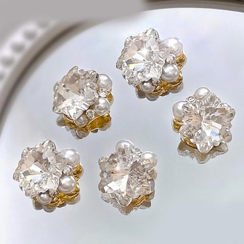 CAZSTYK 10 Stück modische Glas-Nagelkunst-Schmuckanhänger, Kristall, 3D-Strasssteine, DIY-Nagel-Strasssteine, Maniküre, Nageldekoration CAZSTYK 10 Stück modische Glas-Nagelkunst-Schmuckanhänger, Kristall, 3D-Strasssteine, DIY-Nagel-Strasssteine, Maniküre, Nageldekoration von CAZSTYK