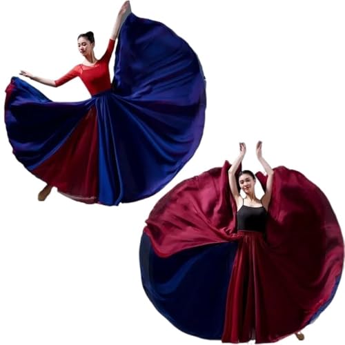 Flamenco-Rock for Damen, 720-Grad-Vollkreis-Swing-Rock, spanisches Tanzkostüm, fließender, gerüschter Lagenrock for Auftritte, Halloween-Party, rotes Buntstift-Themen-Outfit for Erwachsene(Blue red_90 Flamenco-Rock for Damen, 720-Grad-Vollkreis-Swing-Rock, spanisches Tanzkostüm, fließender, gerüschter Lagenrock for Auftritte, Halloween-Party, rotes Buntstift-Themen-Outfit for Erwachsene(Blue red_90 von CBFGGOEUDFBS