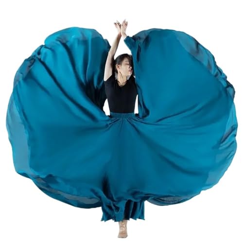 Flamenco-Rock for Damen, 720-Grad-Vollkreis-Swing-Rock, spanisches Tanzkostüm, fließender, gerüschter Lagenrock for Auftritte, Halloween-Party, rotes Buntstift-Themen-Outfit for Erwachsene(Peacock Blu Flamenco-Rock for Damen, 720-Grad-Vollkreis-Swing-Rock, spanisches Tanzkostüm, fließender, gerüschter Lagenrock for Auftritte, Halloween-Party, rotes Buntstift-Themen-Outfit for Erwachsene(Peacock Blu von CBFGGOEUDFBS