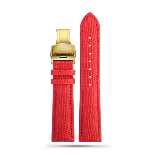 CBLDF Uhrenarmband aus echtem Leder, für Herren und Damen, 16 mm, 18 mm, 20 mm, 22 mm, Schwarz / Braun / Rot, 18 mm, Achat von CBLDF