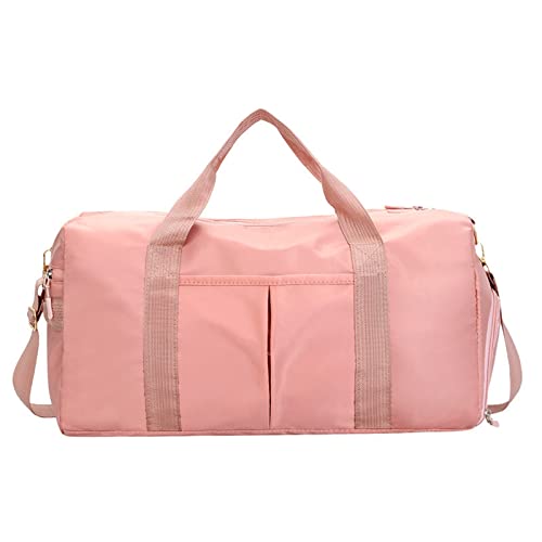 CCAFRET Gym Tasche Schwimmsporttaschen mit großen Damen Wasserdichten trockenen Handtüchern Handtaschen für die Pool-Fitness-Verpackung Strandzubehör (Color : Pink) von CCAFRET