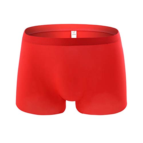 CCOOfhhc Herren Sexy Sommer Dünne Transparente Eisseide Boxer Atmungsaktive Taille Nahtlose Höschen Unterwäsche Unterhosen Slip Briefs Boxershorts Einfarbig Weiche Sport Shorts Retroshort von CCOOfhhc