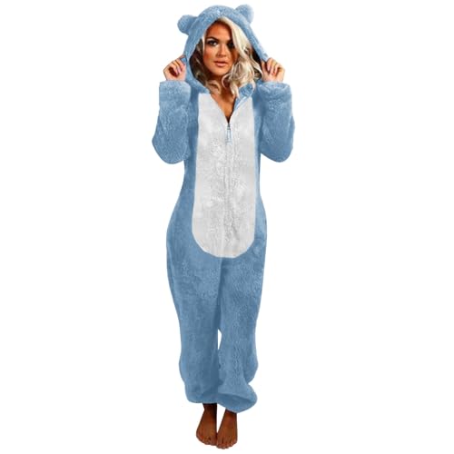 CCOOfhhc Plüsch Jumpsuit Damen Kuschelig Teddyfleece Flauschig Jumpsuits Warm Plüsch Einteiler Onesie Winter Ganzkörperanzug Overalls Mode Loungewear Schlafanzug Mit Kapuze Playsuit Strampler CCOOfhhc Plüsch Jumpsuit Damen Kuschelig Teddyfleece Flauschig Jumpsuits Warm Plüsch Einteiler Onesie Winter Ganzkörperanzug Overalls Mode Loungewear Schlafanzug Mit Kapuze Playsuit Strampler von CCOOfhhc