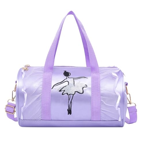 CCOOfhhc Süße Ballett-Tanztasche für Kinder, Tutu-Kleid, Tanztasche, personalisierte Tasche für Mädchen, Ballerina-Reisetasche Leggins Mit Taschen Damen (Purple, One Size) von CCOOfhhc