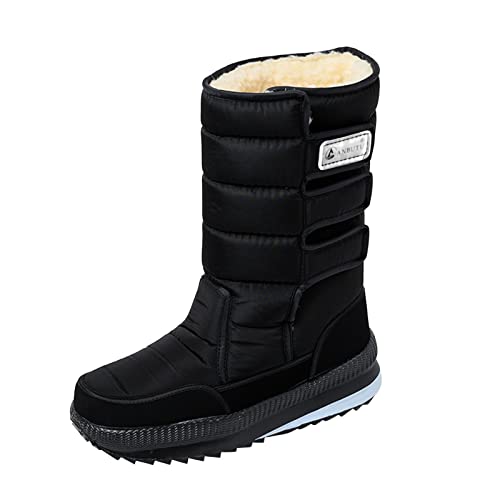 Herren Stiefel GefüTtert Barfußschuhe Gefütterte Snow Warme Winterboots Schneestiefel Trekkingschuhe Stiefelette Mode Wandern Leichte Schuhe Rutschfeste Orthoschuhe Casual Wasserdicht Winterstiefel von CCOOfhhc