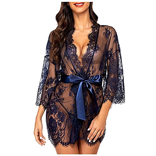 Nachtkleid Damen Lang Sexy Und Durchsichtig Nachtkleid Spitze Frau Minikleid Dessous Body Grosse Grössen Nachtwäsche Lang Erotik Transparenter Babydoll Schlafanzug Valentinstag Hausanzug Anzug von CCOOfhhc