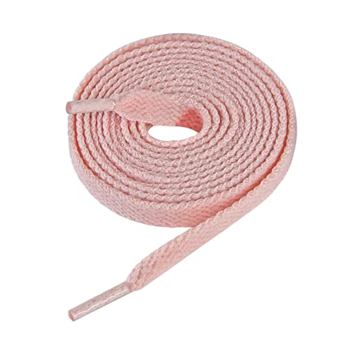 CCSOFTIME Schnürsenkel Rosa Flach 8mm Breite Reißfest Ersatz Sneaker Schuhbänder Pastell Pink Shoelaces für Sportschuhe Turnschuhe Converse Air Force Damen Herren Kinder,130cm von CCSOFTIME