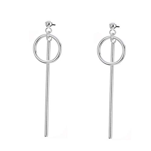 925 Sterling Silber Ohrringe Damen Mädchen Ohrstecker,Kreis Ohrringe Geometrischen Modeschmuck Einfache Temperament Quaste Exquisite Geschenk Urlaub Persönlichkeit Anti-Allergie Schön Lustig von CCSYM