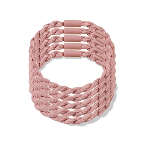 CCYXFB 5 Stück Elastische Haargummis, Haargummi Damen, Haarband Geflochtene, Scrunchies Mädchen-rosa-D: 5.5cm(2.16inch) von CCYXFB