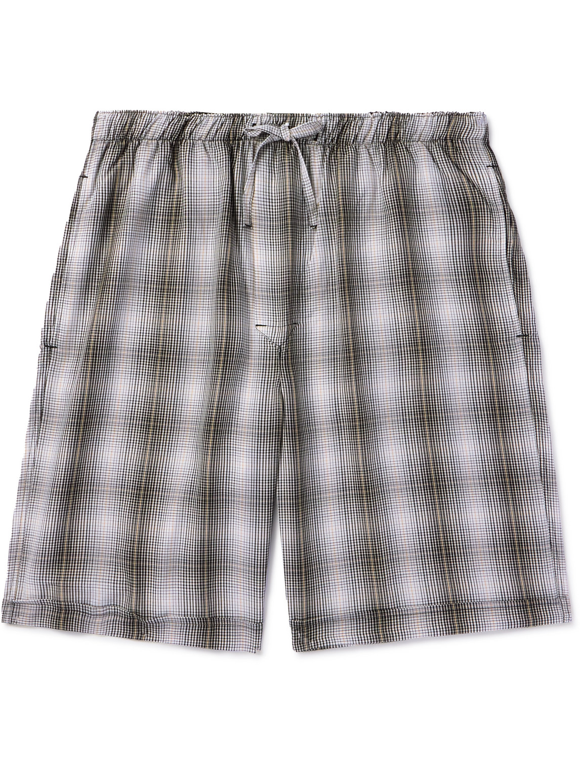 CDLP - Straight-Leg Checked Lyocell Pyjama Shorts - Men - White - IT 50 von CDLP