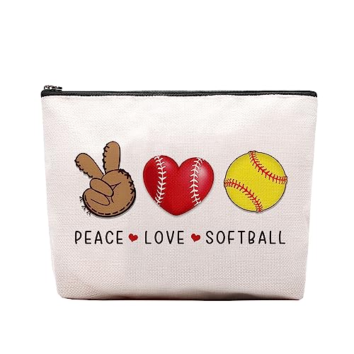 CEASQVAA Make-up-Kosmetiktasche für Damen, Kollegen, Geburtstagsgeschenk, Make-up-Tasche, Geschenk für Kollegen und Freunde, Softball von CEASQVAA