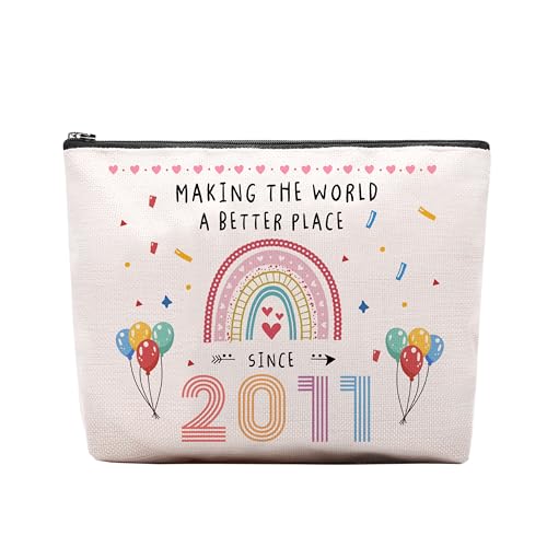 CEASQVAA Make-up-Tasche zum 13. Geburtstag, lustige 2011 Geburtstagsdekoration, Make-up-Tasche für sie, Schwester, Tochter, Nichte, niedliche Kosmetiktasche, Reisetasche, 13. CEASQVAA Make-up-Tasche zum 13. Geburtstag, lustige 2011 Geburtstagsdekoration, Make-up-Tasche für sie, Schwester, Tochter, Nichte, niedliche Kosmetiktasche, Reisetasche, 13. von CEASQVAA
