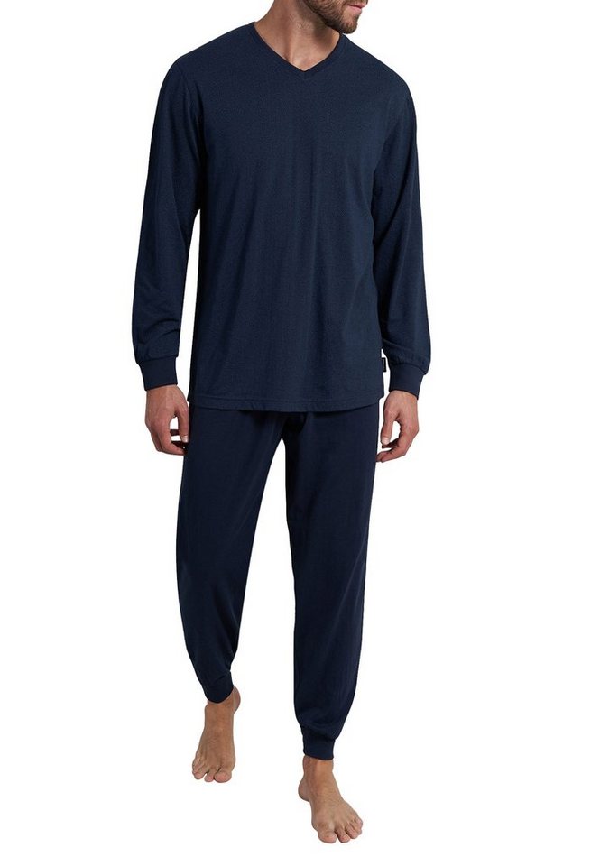 CECEBA Pyjama CECEBA Herren Pyjama blau minimal (1 tlg) von CECEBA