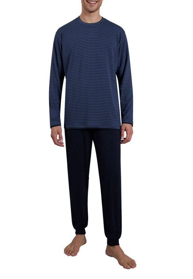 CECEBA Pyjama CECEBA Herren Pyjama blau quergestreift (1 tlg) von CECEBA