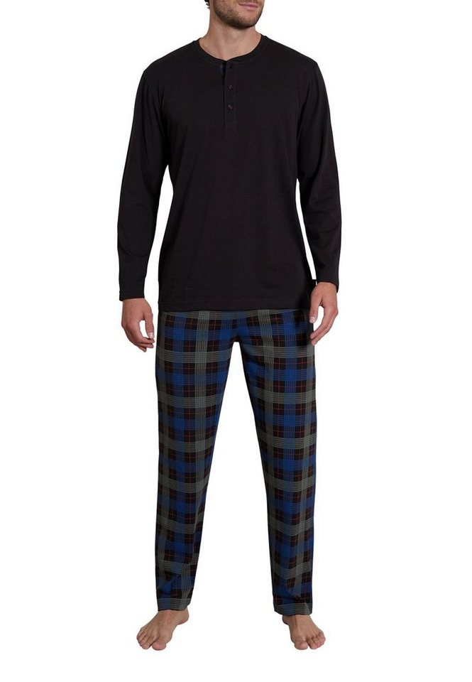 CECEBA Pyjama CECEBA Herren Pyjama schwarz bedruckt (1 tlg) von CECEBA