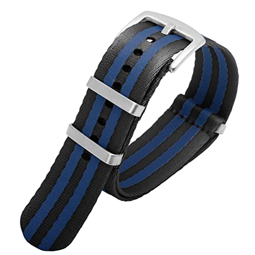 CEKGDB Uhrenarmband aus Nato-Nylongewebe, 20 mm, 22 mm, Sport-/Militär-Fallschirmband, Uhrenarmband für Seiko/Omega/Rolex 300, 20 mm, Achat von CEKGDB