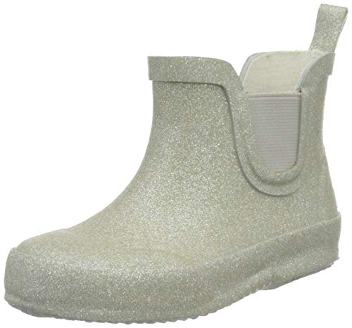 CeLaVi Jungen Unisex Kinder Short Wellies with Glitter Gummistiefel, Silver, 19 EU von Celavi