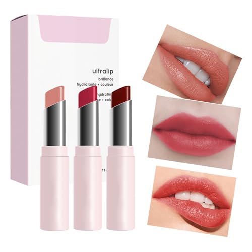 Hochglänzender Balsam-Lippenstift,3er-Set feuchtigkeitsspendender wasserfester Lippenbalsam gegen trockene Lippen | Gesichts-Make-up für Mädchen für Zuhause, Arbeit, Einkaufen, Reisen, Treffen, von CENMOO