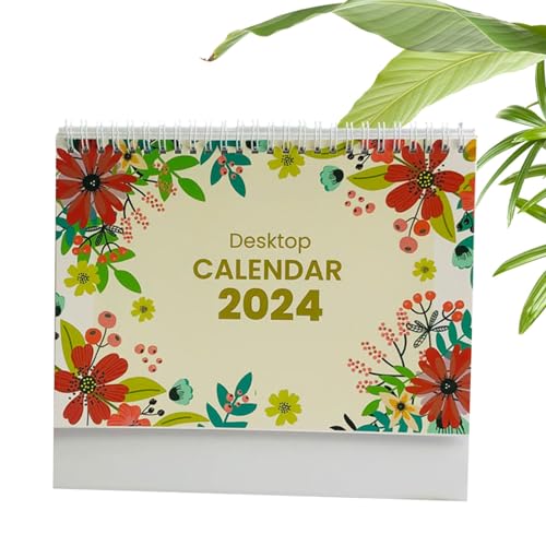 Tischkalender 2024,Schreibtischplaner 2024 Kalender | 9" x 7" Stand-Tischkalender von Januar 2024 bis Dezember 2024, starke Doppeldrahtbindung Cenmoo von CENMOO