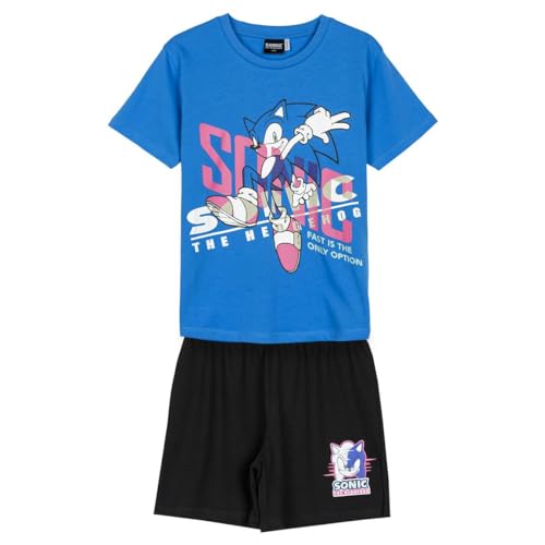 CERDÁ LIFE'S LITTLE MOMENTS Boy's Sonic Pyjama Shorts Pajama Set, Blue and Black, 14 Jahre von CERDÁ LIFE'S LITTLE MOMENTS