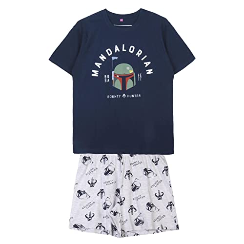 CERDÁ LIFE'S LITTLE MOMENTS Herren Star Wars Schlafanzug 100% Baumwolle, 2-teilig [T-Shirt + Hose, Pyjama] – offizielles Disney-Lizenzprodukt, Marineblau, L von CERDÁ LIFE'S LITTLE MOMENTS