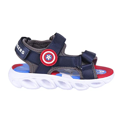 CERDÁ LIFE'S LITTLE MOMENTS Sommerwandersandalen Avengers Kinder Geschlossene Jungen Sandalen mit Klettverschluss-Offizielle Marvel Lizenz | Größe 26, Blau, EU von CERDÁ LIFE'S LITTLE MOMENTS