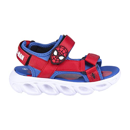 CERDÁ LIFE'S LITTLE MOMENTS Sommerwandersandalen Spiderman Kinder Geschlossene Jungen Sandalen mit Klettverschluss-Offizielle Marvel Lizenz | Größe 24, Blau, EU von CERDÁ LIFE'S LITTLE MOMENTS