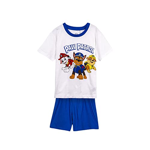 CERDÁ LIFE'S LITTLE MOMENTS Unisex Baby Schlafanzug für Kinder Paw Patrol Sommerpyjama für Jungen, weiß und blau, 7 Jahre von CERDÁ LIFE'S LITTLE MOMENTS