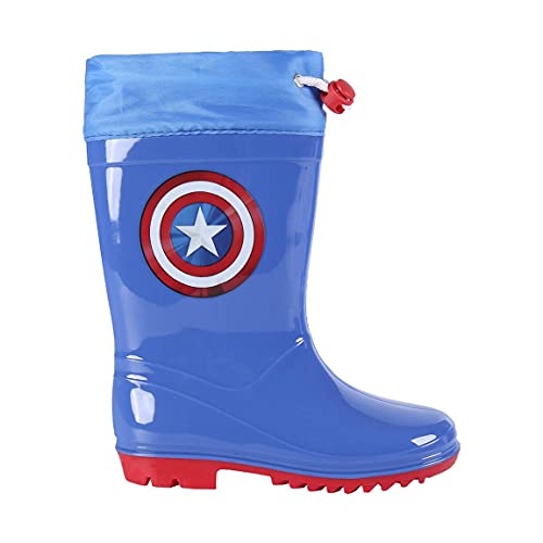 CERDÁ LIFE'S LITTLE MOMENTS Winterstiefel Jungen mit verstellbarem Stopper für optimale Anpassung | wasserdichte Winter Gummistiefel Kinder von Captain America-Offizielle Marvel Lizenz, Blau, 29 EU von CERDÁ LIFE'S LITTLE MOMENTS