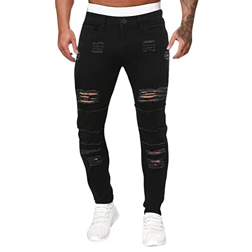 Baggy Jeans Herren Cargo Outdoor Baggy Jeans Herren blau Straight Work Baggy Jeans Herren schwarz Party Denim Schmale Passform Casual Baggy Jeans Herren 90er von CEWIFO