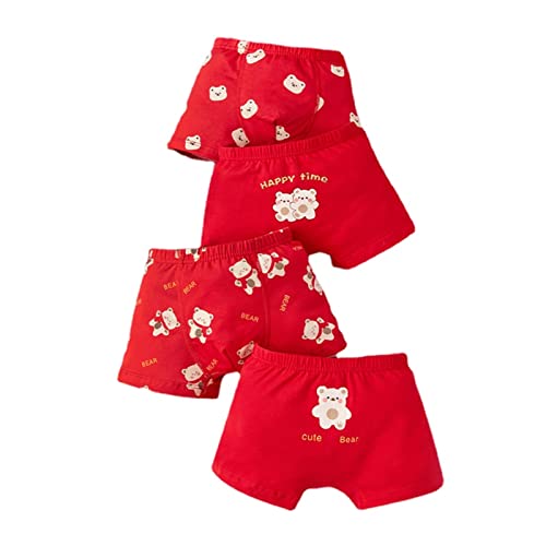 Boys’ Boxer Shorts Pack of 4, Jungen Baumwolle Cartoon Tiermuster Boxershorts Unterwäsche, Hochwertige Kinder Unterhosen, Geeignet Für 2-11 Jahre (TC-08,3-4 Jahre) von CFlong