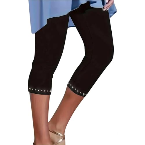 CGGMVCG Capri-Leggings für Damen, Strass, leicht, hohe Taille, trendig, Stretch, Workout, Kompression, Yogahose, Schwarz ➤➤ Nahtlose Leggings für Damen, XX-Large CGGMVCG Capri-Leggings für Damen, Strass, leicht, hohe Taille, trendig, Stretch, Workout, Kompression, Yogahose, Schwarz ➤➤ Nahtlose Leggings für Damen, XX-Large von CGGMVCG