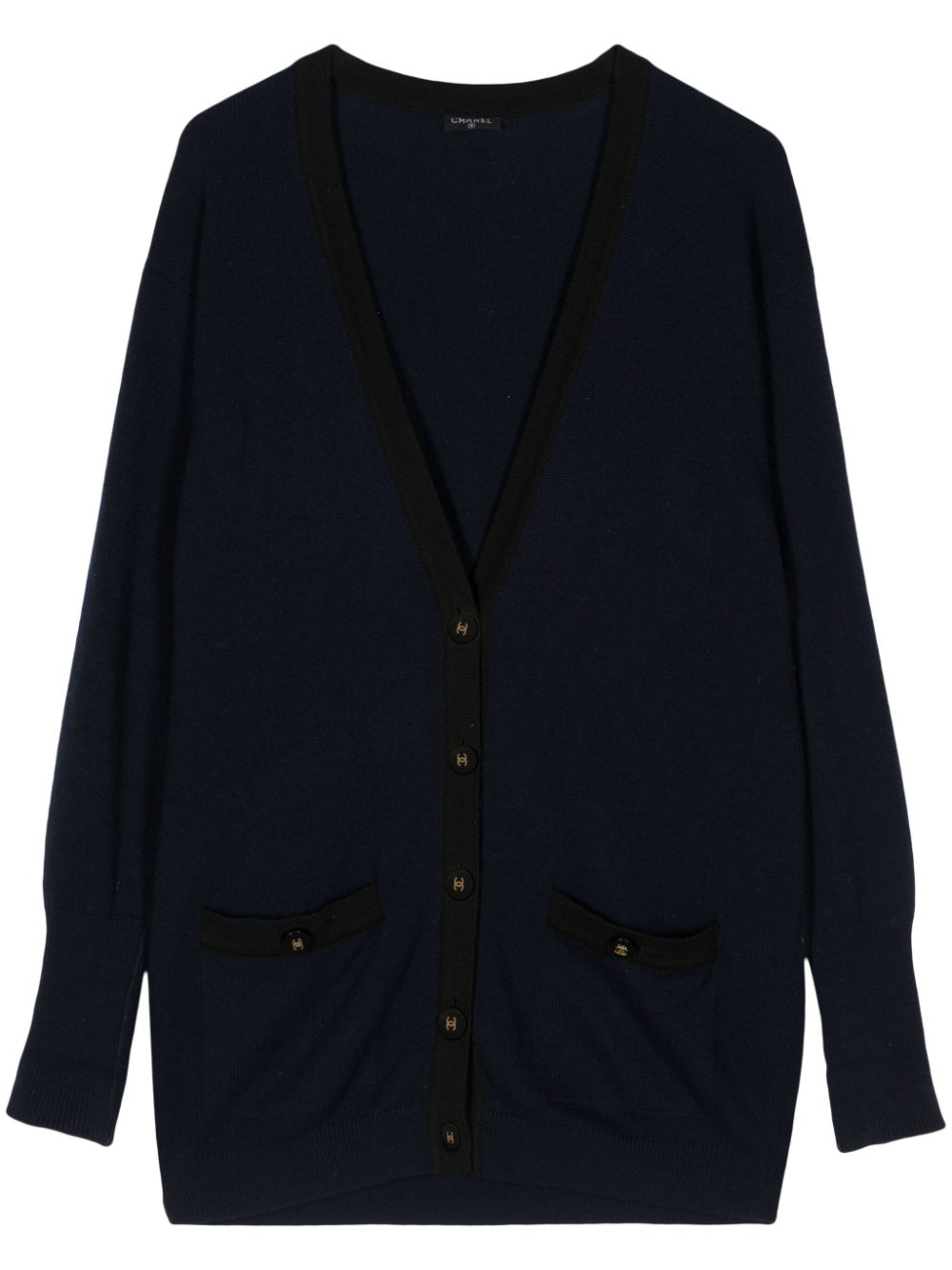 CHANEL Pre-Owned 2000s Cardigan mit V-Ausschnitt - Blau von CHANEL Pre-Owned