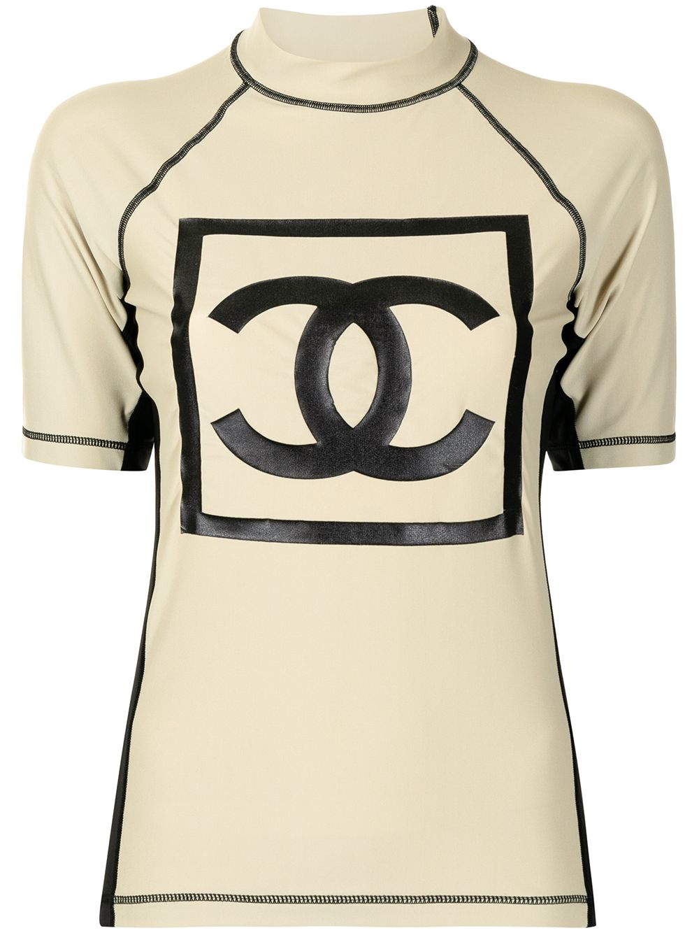 CHANEL Pre-Owned 2003 Sport T-Shirt mit CC-Patch - Weiß von CHANEL Pre-Owned