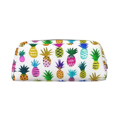 CHANGLEI Federmäppchen aus Leder, Motiv: Regenbogen-Ananas, personalisierbar, für Mädchen und Jungen, bedruckt, leicht, Federmäppchen, silber, Einheitsgröße, Taschen-Organizer CHANGLEI Federmäppchen aus Leder, Motiv: Regenbogen-Ananas, personalisierbar, für Mädchen und Jungen, bedruckt, leicht, Federmäppchen, silber, Einheitsgröße, Taschen-Organizer von CHANGLEI