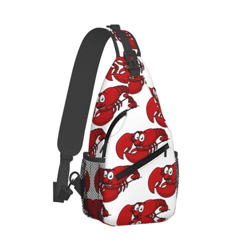 CHANGLEI Lässige Umhängetasche für Herren, mit rotem Hummer-Druck, strapazierfähiges Polyester mit stilvollem Druck, knitterfreies Design, großes Fassungsvermögen, perfekt für Reisen, den täglichen CHANGLEI Lässige Umhängetasche für Herren, mit rotem Hummer-Druck, strapazierfähiges Polyester mit stilvollem Druck, knitterfreies Design, großes Fassungsvermögen, perfekt für Reisen, den täglichen von CHANGLEI