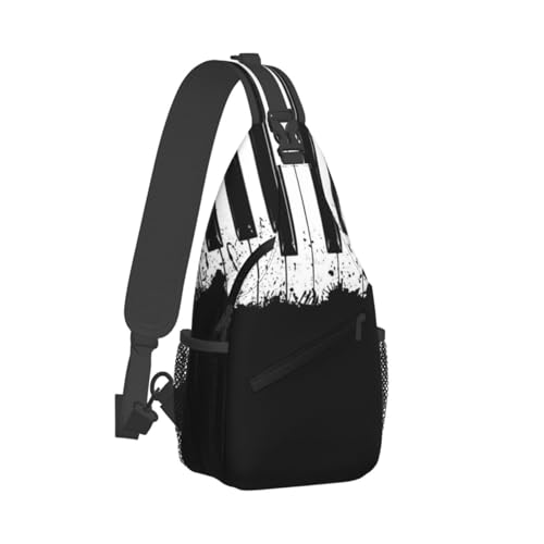 CHANGLEI Piano-Herren-Umhängetasche, lässiges Crossbody-Brusttasche, strapazierfähiges Polyester mit stilvollem Druck, knitterfreies Design, großes Fassungsvermögen, perfekt für Reisen, den täglichen CHANGLEI Piano-Herren-Umhängetasche, lässiges Crossbody-Brusttasche, strapazierfähiges Polyester mit stilvollem Druck, knitterfreies Design, großes Fassungsvermögen, perfekt für Reisen, den täglichen von CHANGLEI