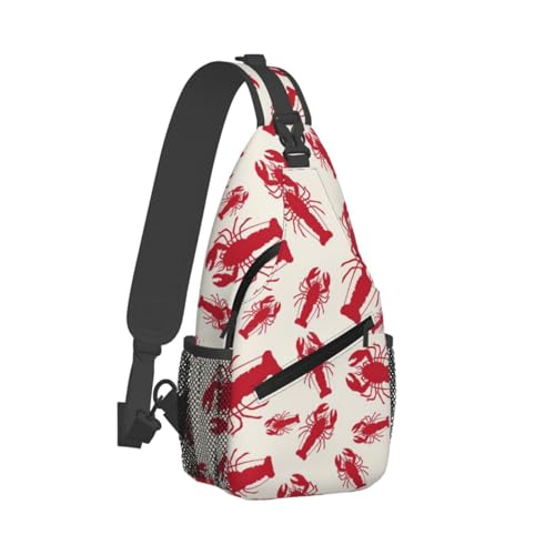 CHANGLEI Roter Hummer, lässige Umhängetasche für Herren, strapazierfähiges Polyester mit stilvollem Druck, knitterfreies Design, großes Fassungsvermögen, perfekt für Reisen, den täglichen Gebrauch CHANGLEI Roter Hummer, lässige Umhängetasche für Herren, strapazierfähiges Polyester mit stilvollem Druck, knitterfreies Design, großes Fassungsvermögen, perfekt für Reisen, den täglichen Gebrauch von CHANGLEI