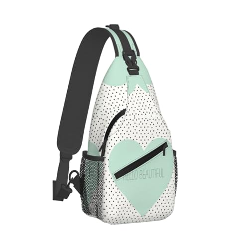 CHANGLEI Schöne Herz-Umhängetasche für Herren, lässiges Crossbody-Brusttasche, strapazierfähiges Polyester mit stilvollem Druck, knitterfreies Design, großes Fassungsvermögen, perfekt für Reisen, den CHANGLEI Schöne Herz-Umhängetasche für Herren, lässiges Crossbody-Brusttasche, strapazierfähiges Polyester mit stilvollem Druck, knitterfreies Design, großes Fassungsvermögen, perfekt für Reisen, den von CHANGLEI