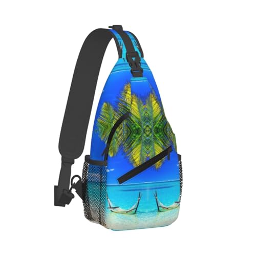 CHANGLEI Tropical Sunny Beach Herren-Umhängetasche, lässiges Crossbody-Brusttasche, strapazierfähiges Polyester mit stilvollem Druck, knitterfreies Design, große Speicherkapazität, perfekt für Reisen CHANGLEI Tropical Sunny Beach Herren-Umhängetasche, lässiges Crossbody-Brusttasche, strapazierfähiges Polyester mit stilvollem Druck, knitterfreies Design, große Speicherkapazität, perfekt für Reisen von CHANGLEI