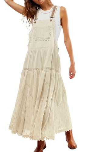 CHARTOU Damen-Latzkleid, Overall, Pullover, Babydoll, Schürzenkleid, bestickte Spitze, Schwangerschafts-Trägerkleid, aprikose, X-Large CHARTOU Damen-Latzkleid, Overall, Pullover, Babydoll, Schürzenkleid, bestickte Spitze, Schwangerschafts-Trägerkleid, aprikose, X-Large von CHARTOU