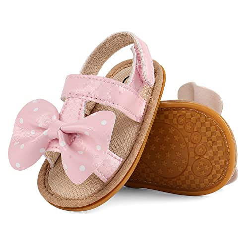 CHEERFUL MARIO Baby Mädchen Sandalen Lauflernschuhe für Baby Mädchen im Sommer Rosa 6-12 Monate von CHEERFUL MARIO