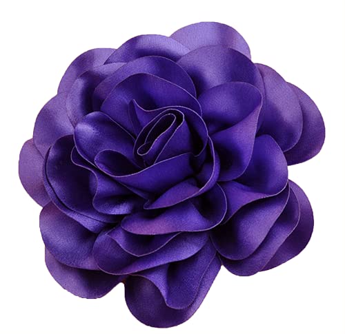 20,3 cm große übergroße Blume Stoff Rose Blumen Brosche Pin Blume für Frauen und Männer, übergroße Blume Corsage Brosche für Hochzeit, Party, Kleid und Schal (blau) von CHENGXINWENHUA