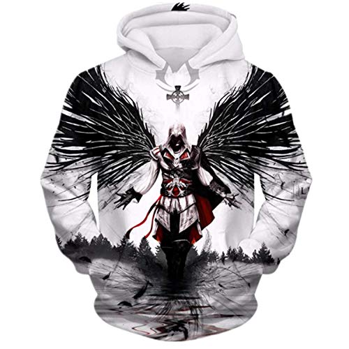 CHENMA Herren Cosplay 3D-Druck Pullover Kapuzen-Sweatshirt mit Kängurutasche von CHENMA